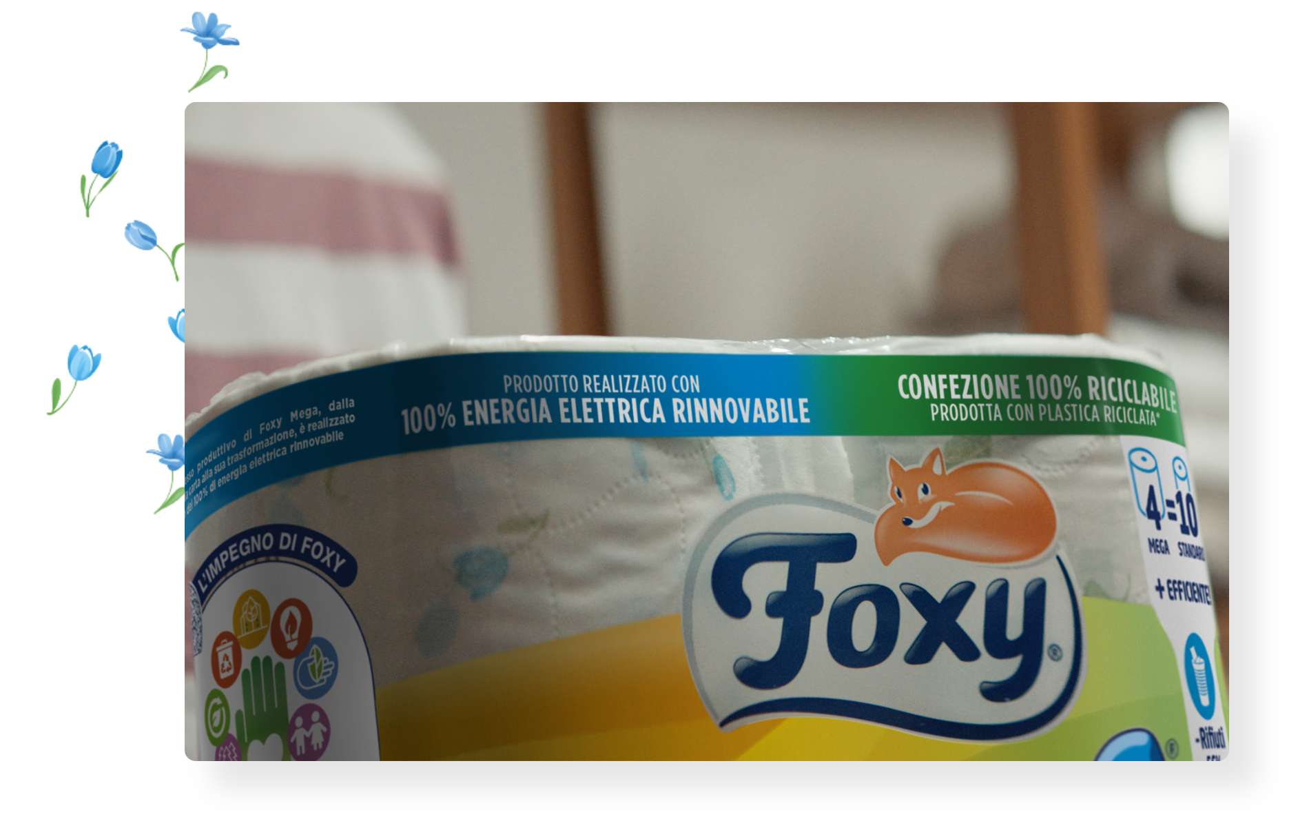 Foxy, Carta Igienica mega - Pacco da 4 Rotoli : : Salute e cura  della persona