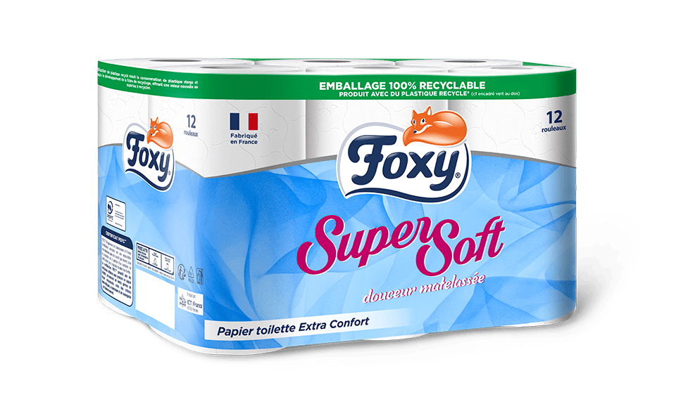 FOXY • Papier toilette MEGA3 triple durée 4 rouleaux • DrShampoo