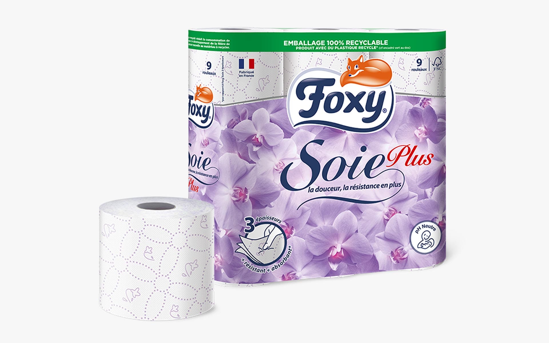 Foxy Soie, Papier toilette 48 rouleaux